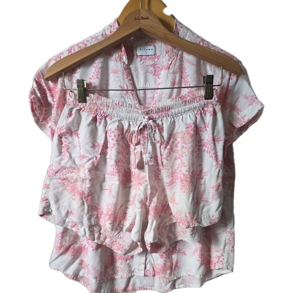 Piyama  Maggie Pyjama Set in Summer Toile Womans Small